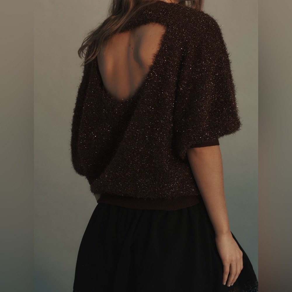 Anthropologie Violetta Tinsel Sweater By Maeve - Picture 6 of 8